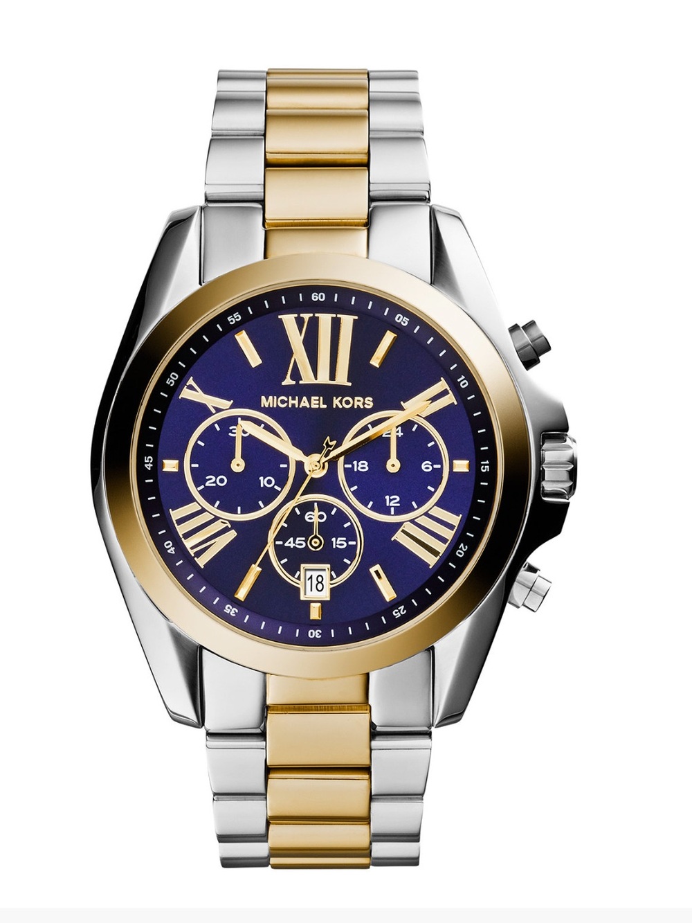Michael Kors Men’s Bradshaw MK5976 Blue Dial Two Tone Chronograph Watch